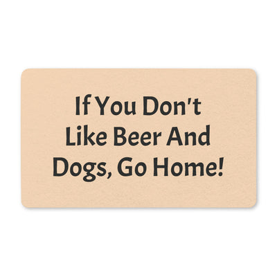 Funny Beer And Dogs Doormat