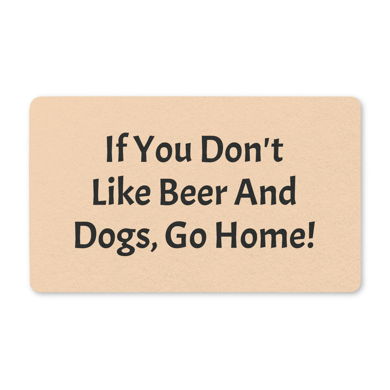 Funny Beer And Dogs Doormat