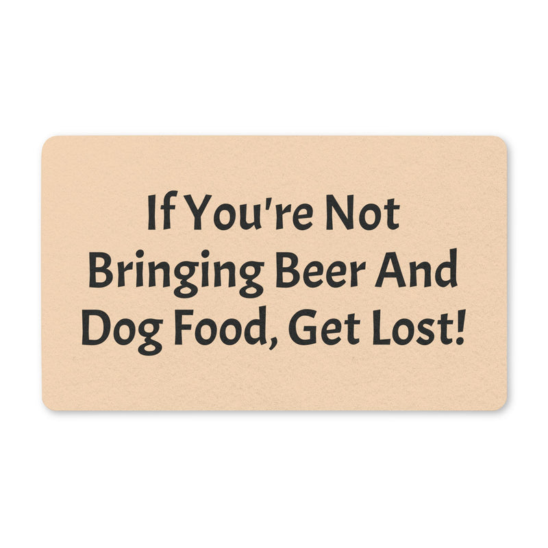 Beer And Dog Food Doormat