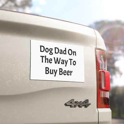 Dog Dad Buying Beer Car Magnet