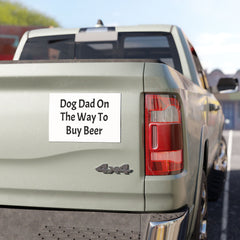 Dog Dad Buying Beer Car Magnet