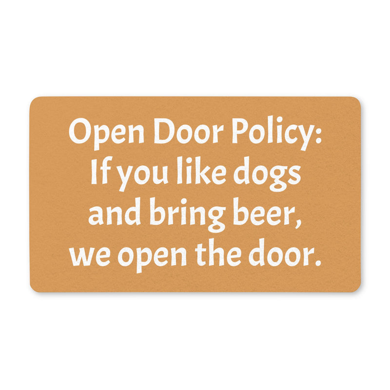 Open Door Policy Doormat