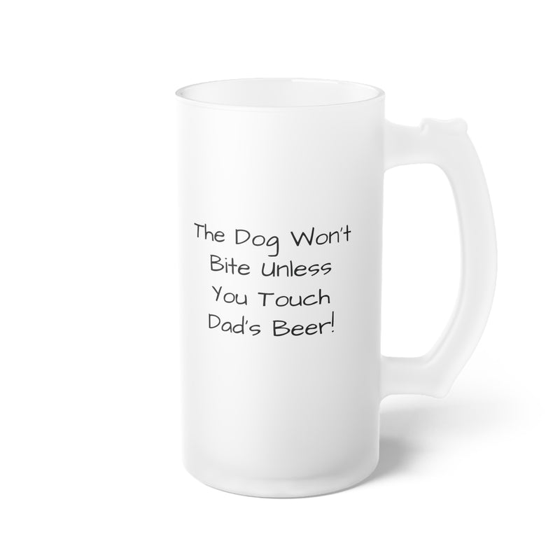 Dad's Beer Security Frosted Glass Mug