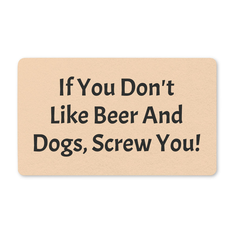 Beer And Dogs Doormat V2