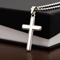 Granddaughter Cross Necklace with Ball Chain