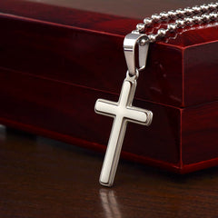 Granddaughter Cross Necklace with Ball Chain