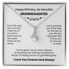 Beautiful Granddaughter Birthday Necklace