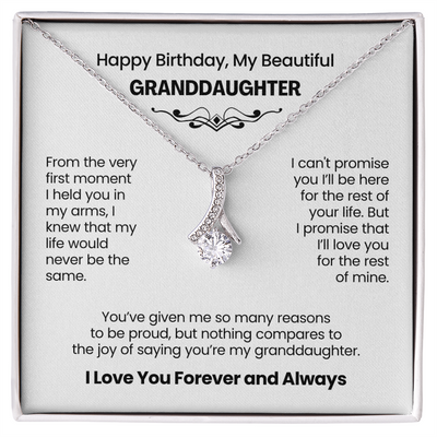 Beautiful Granddaughter Birthday Necklace