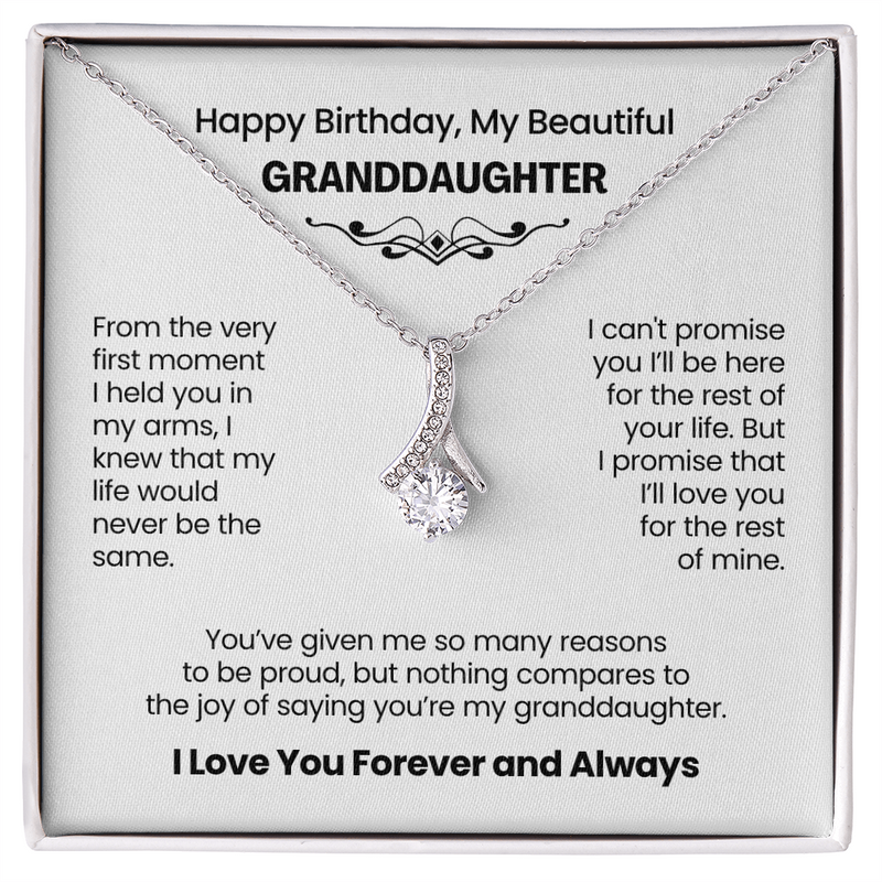 Beautiful Granddaughter Birthday Necklace