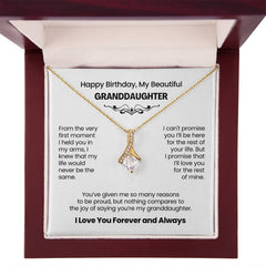 Beautiful Granddaughter Birthday Necklace