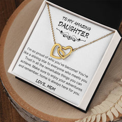 Inseparable Hearts Mom To Daughter Necklace W3