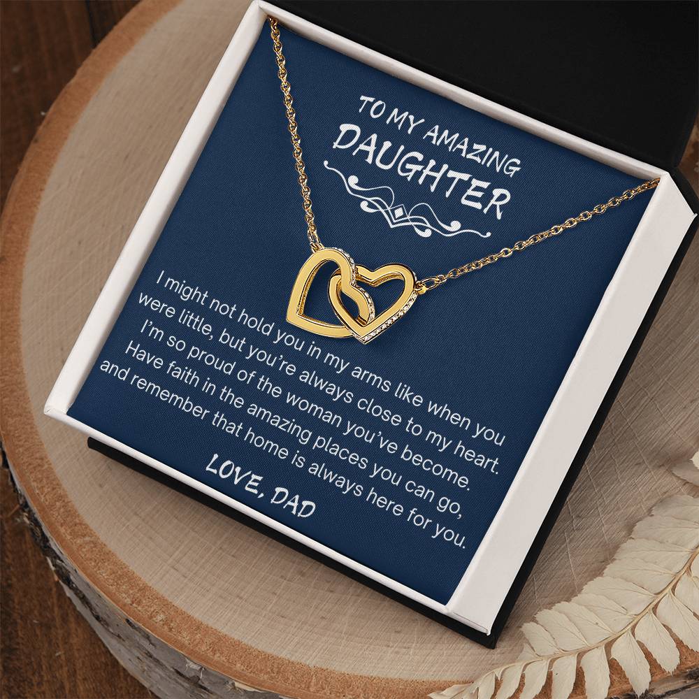 Inseparable Hearts Dad To Daughter Necklace B3