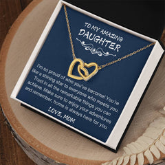 Inseparable Hearts Mom To Daughter Necklace B3