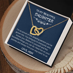 Inseparable Hearts Mom To Daughter Necklace B2