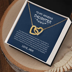 Inseparable Hearts Mom To Daughter Necklace B4