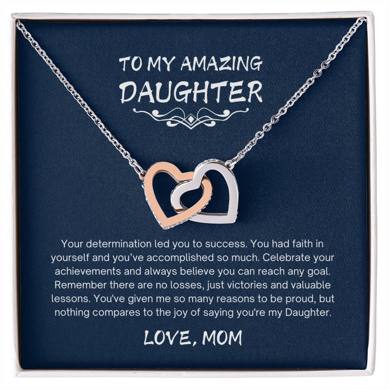 Inseparable Hearts Mom To Daughter Necklace B4