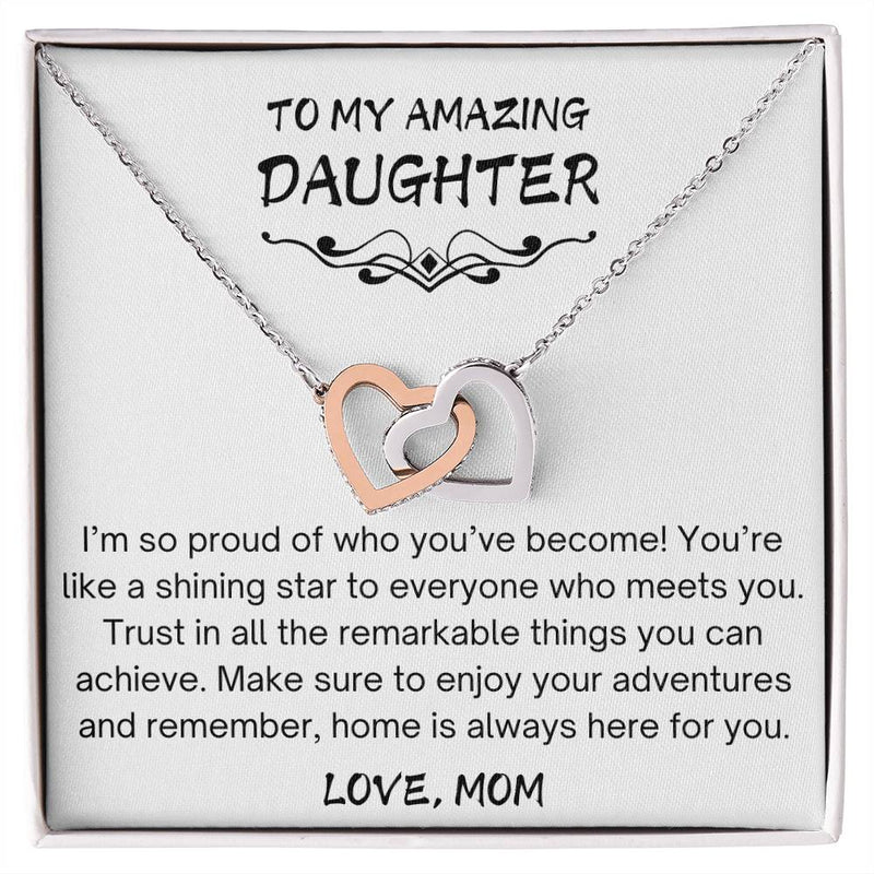 Inseparable Hearts Mom To Daughter Necklace W3