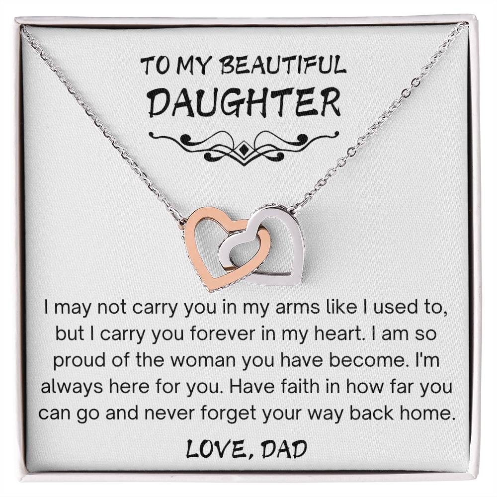 Inseparable Hearts Dad To Daughter Necklace W1