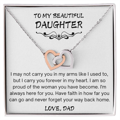 Inseparable Hearts Dad To Daughter Necklace W1