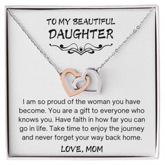 Inseparable Hearts Mom To Daughter Necklace W1