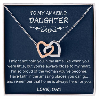 Inseparable Hearts Dad To Daughter Necklace B3