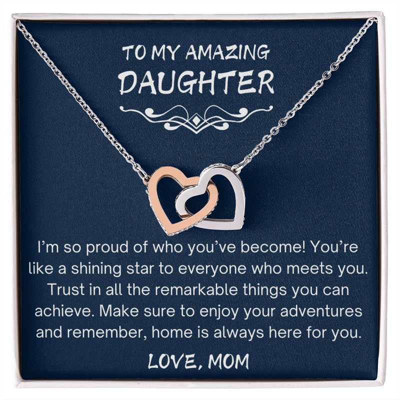 Inseparable Hearts Mom To Daughter Necklace B3