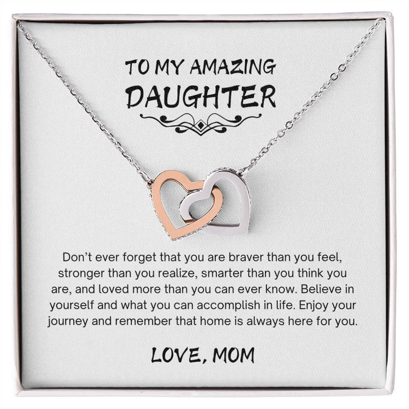 Inseparable Hearts Mom To Daughter Necklace W5