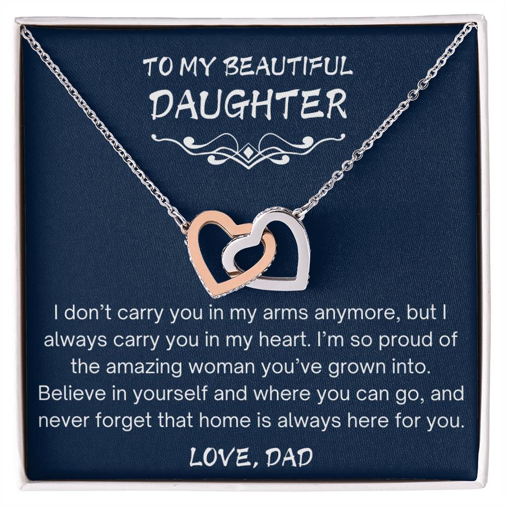 Inseparable Hearts Dad To Daughter Necklace B2