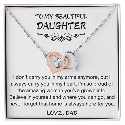 Inseparable Hearts Dad To Daughter Necklace W2