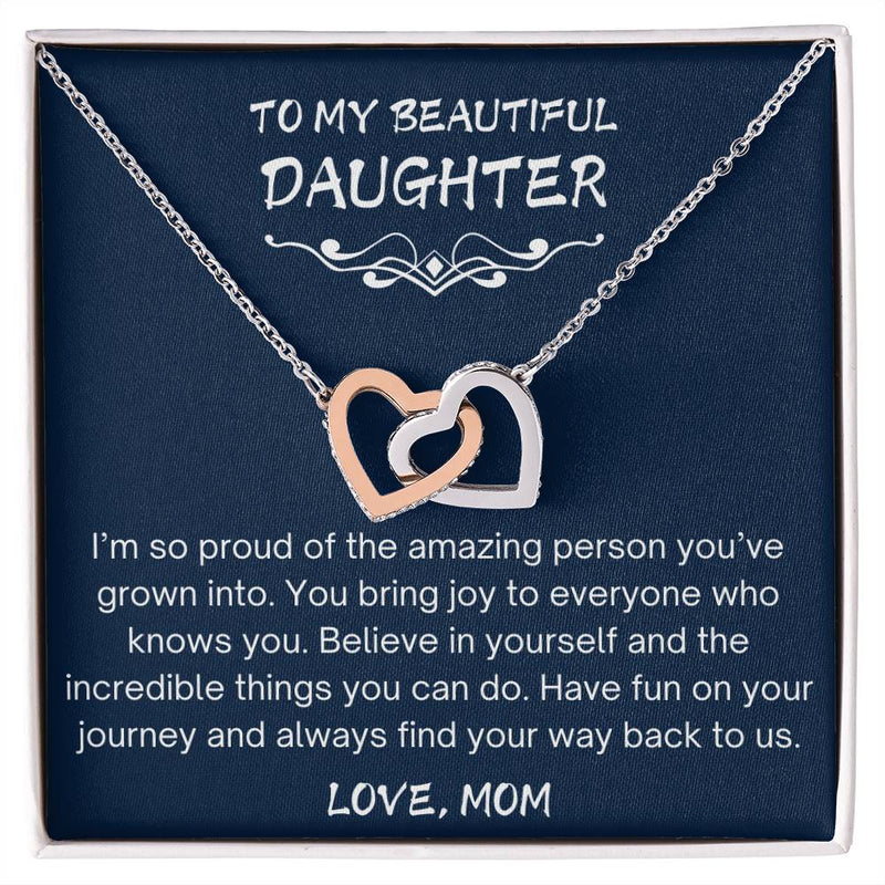 Inseparable Hearts Mom To Daughter Necklace B2