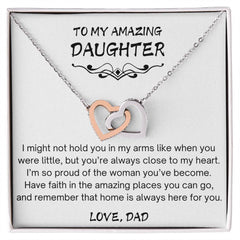 Inseparable Hearts Dad To Daughter Necklace W3