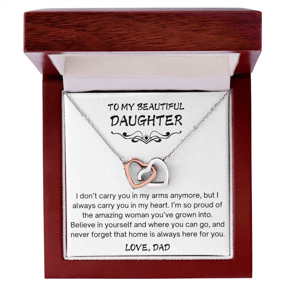 Inseparable Hearts Dad To Daughter Necklace W2