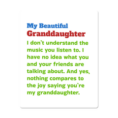 Beautiful Granddaughter Metal Print