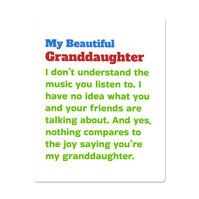 Beautiful Granddaughter Metal Print
