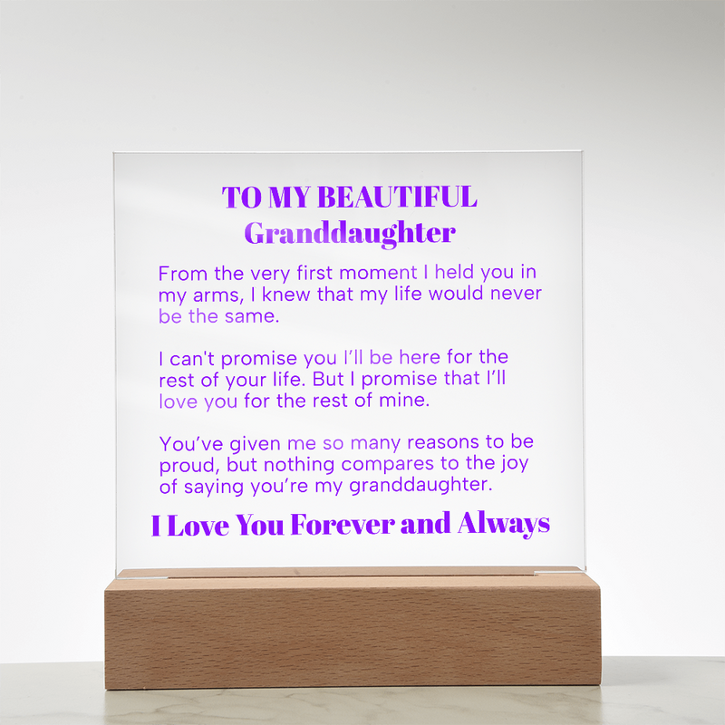 Granddaughter Acrylic Plaque