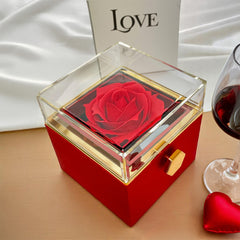 Love Knot Necklace with Rotating Rose Gift Box - TEST 091525