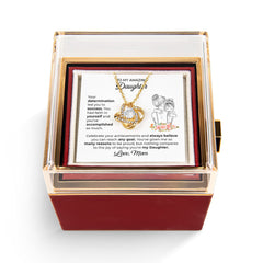 Love Knot Necklace with Rotating Rose Gift Box - TEST 091525