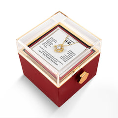 Love Knot Necklace with Rotating Rose Gift Box W1